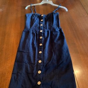 Navy blue button down sundress from Maurices
